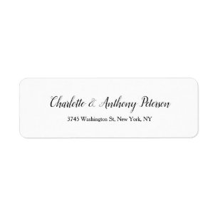 Mariage Élégant Script Creative Black White Family