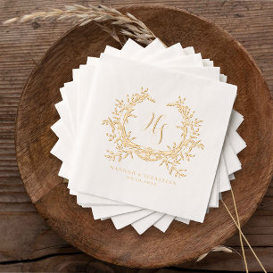 Mariage Élégant Traditionnel Classique Monogramme 