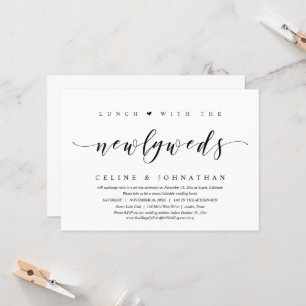 Mariage Elopement, Déjeuner Avec Invitation De Nou