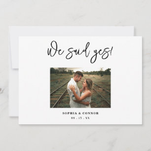 Mariage Elopement photo moderne Faire-part