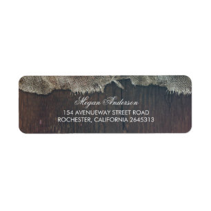 Mariage en bois de grange de pays de toile de jute