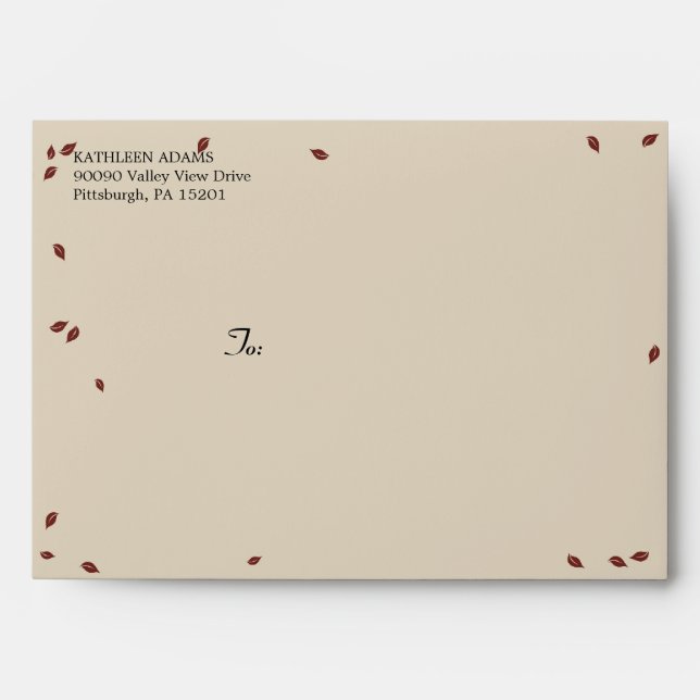 Mariage en chêne - Enveloppe A7 (Devant)