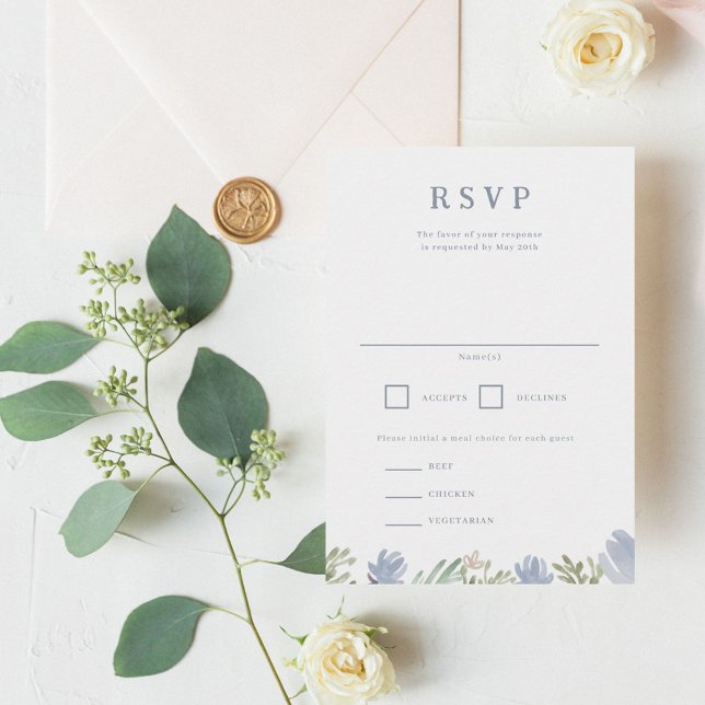 Mariage en crête florale RSVP (Créateur téléchargé)