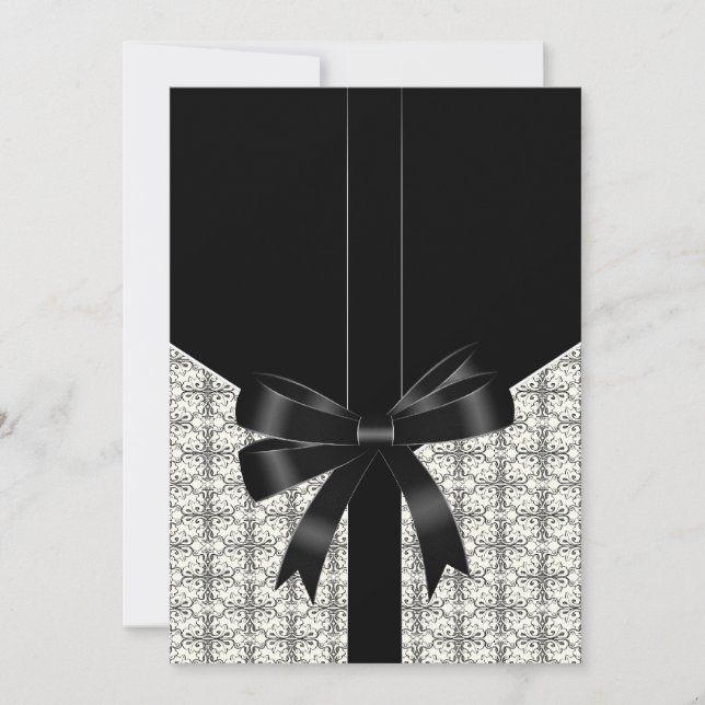 Mariage en dentelle noire 5x7 Invitations (Devant)