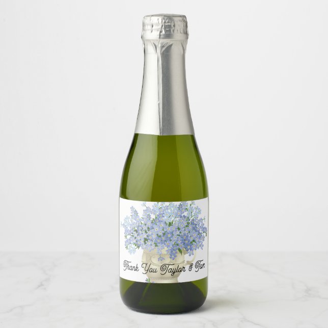 Mariage en faveur mini bouteille étiquettes (Devant)