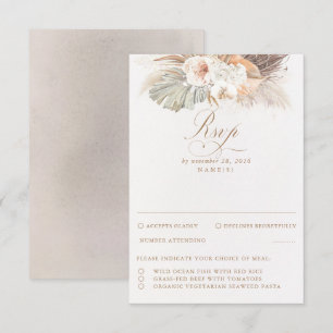 Mariage en feuillage séché Pampas RSVP