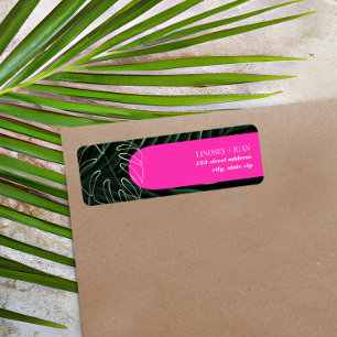Mariage en feuille de palme en arc de néon tropica