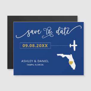 Mariage en Floride Enregistrer la carte de date, C