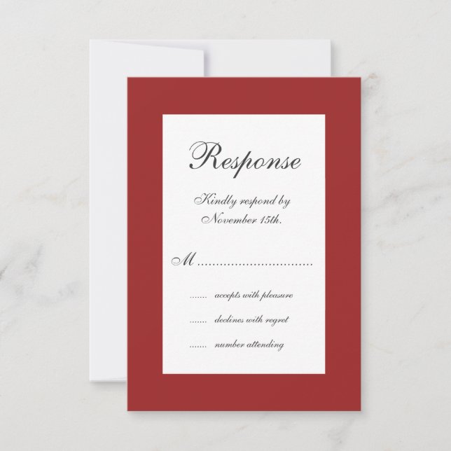 Mariage en hiver RSVP (Devant)