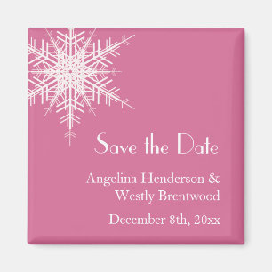 Mariage en hiver Save the Date Magnet