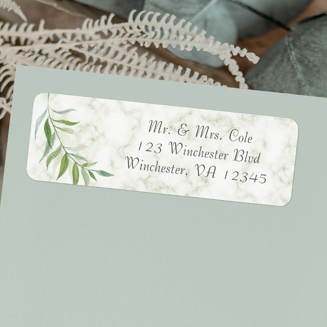 Mariage en marbre botanique feuille d'Eucalyptus (Créateur téléchargé)