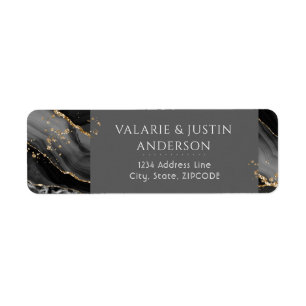 Mariage en marbre noir et or Parties scintillant