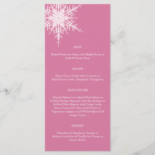Mariage en Menu d'hiver (rose)