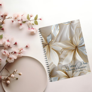 Mariage en satin doré et blanc Plan Carnet
