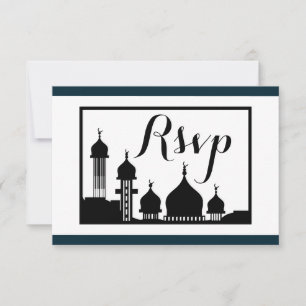 Mariage en silhouette de la mosquée islamique RSVP