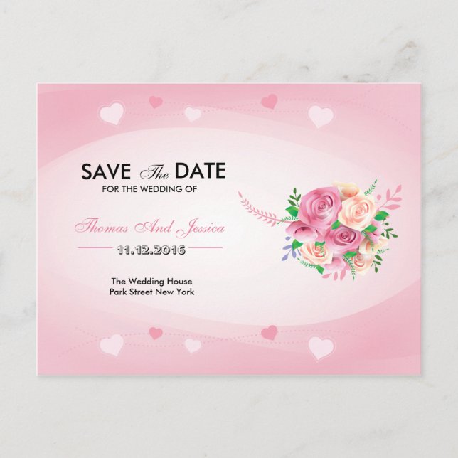 Mariage Enregistrer La Date Cartes Postales (Devant)