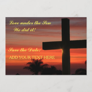 Mariage Enregistrer La Date Faire-part Christian