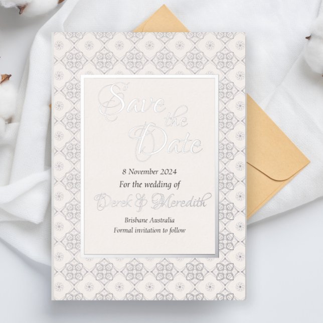 Mariage Enregistrer la date Invitation avec feuill (Créateur téléchargé)