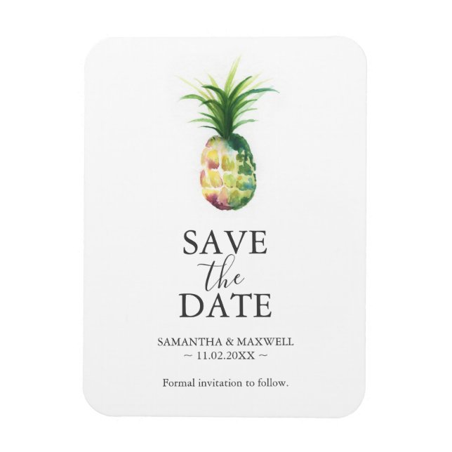 Mariage Enregistrer La Date Magnet Ananas (Vertical)
