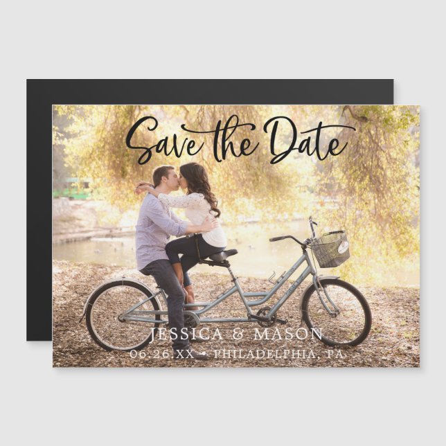 Mariage Enregistrer La Date Magnets - Enregistrer  (Devant / Derrière)