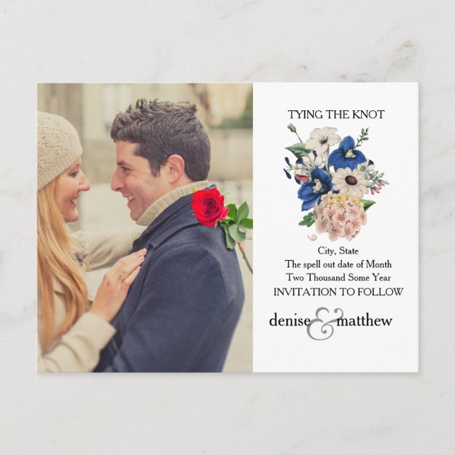 Mariage enregistrer les cartes de date (Devant)