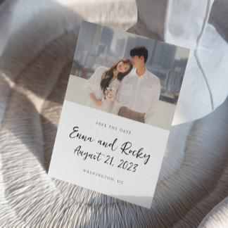 Mariage enregistrer l'invitation de la carte I Mar