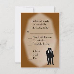 Mariage entre gays et gays au chocolat RSVP