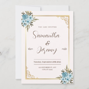 Mariage esthétique Enregistrer la date Invitation