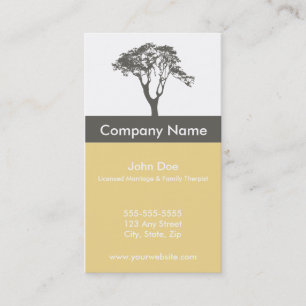 Mariage et carte de visite de thérapeute de