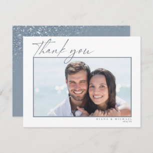 Mariage étincelant Merci Dusty Blue ID889