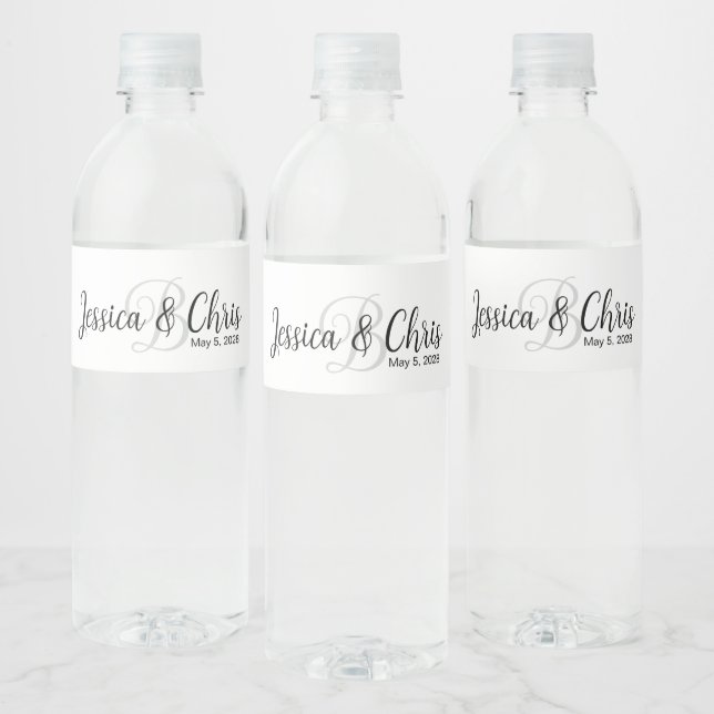 Mariage Étiquette de bouteille d'eau 008 (Bouteilles)