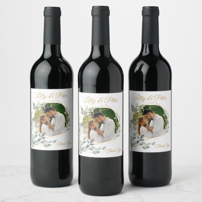 Mariage, Étiquettes de bouteilles de vin, sur mesu (Bouteilles)