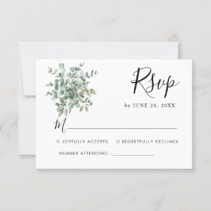 Mariage Eucalyptus Verdure RSVP