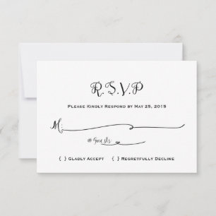 Mariage Fairytale RSVP - Il Était Une Fois - Blanc