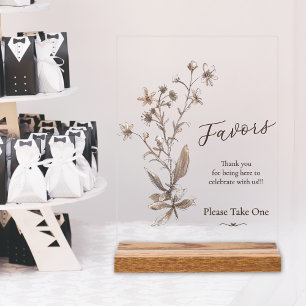 Mariage Faveurs Rustique Élégant Fleur sauvage Moc