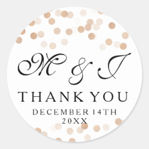 Mariage Favor Étiquette Faux Parties scintillant à