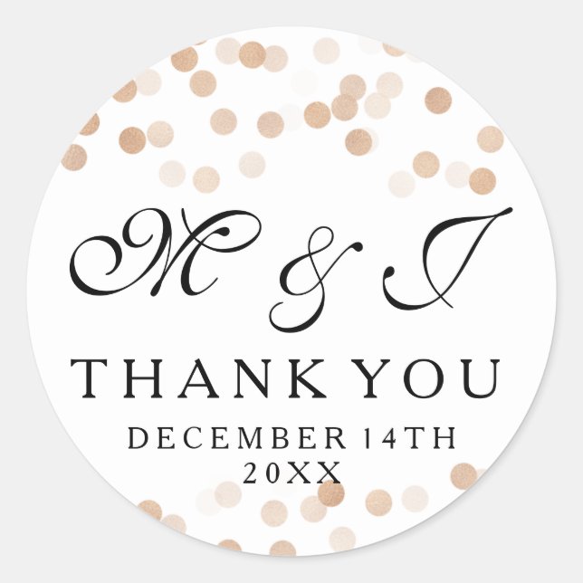 Mariage Favor Étiquette Faux Parties scintillant à (Devant)