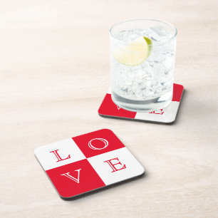 Mariage Favor Love Dessous de verre Set