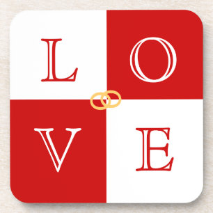 Mariage Favor Love Dessous de verre Set