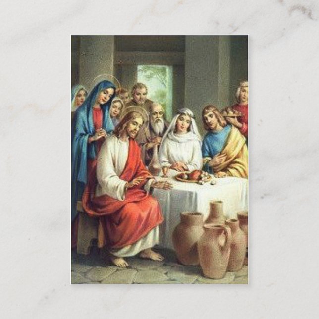 Mariage Favor Mariée Groom Catholique Carte Sainte (Devant)