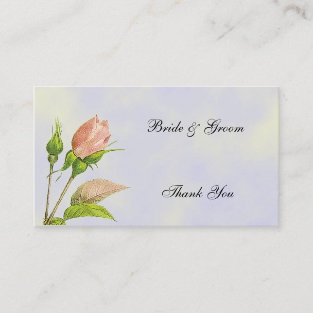 Mariage Favor Merci Cartes de visite personnalisés (Devant)