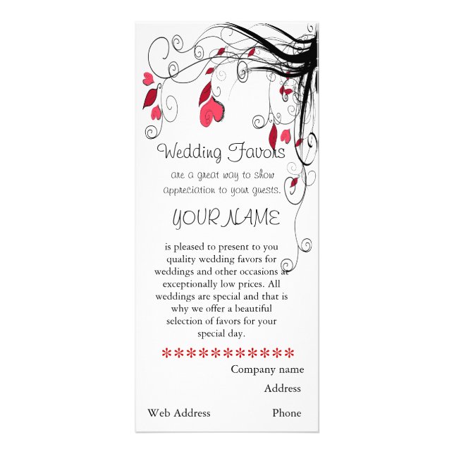 Mariage Favoriser les cartes en rack de Brochure d (Devant)