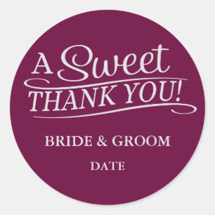 MARIAGE FAVORISER STICKER Merci sucré.