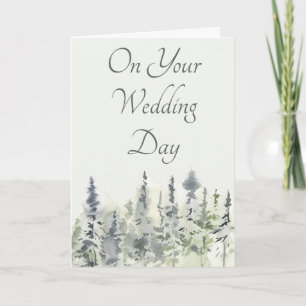Mariage Félicitations Carte Arbres À feuillage per
