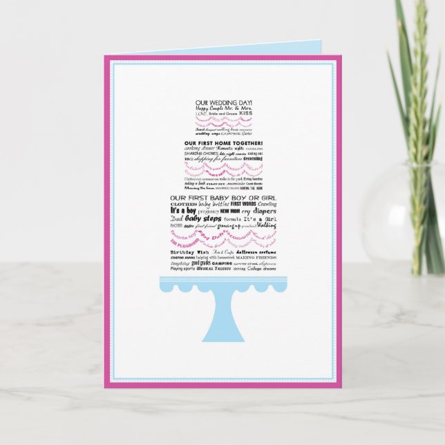 Mariage Félicitations Carte de voeux (Devant)