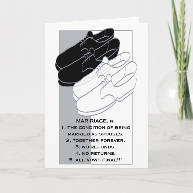 Mariage Félicitations Carte de voeux III (Devant)