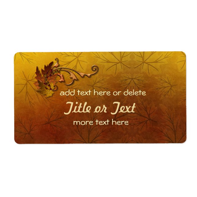 Mariage Feuille d'automne (Devant)