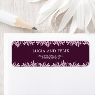 Mariage Feuille de Bourgogne Adresse de retour