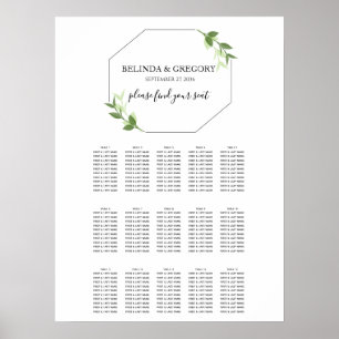 Mariage Feuille de jardin verdoyant Tableau de siè