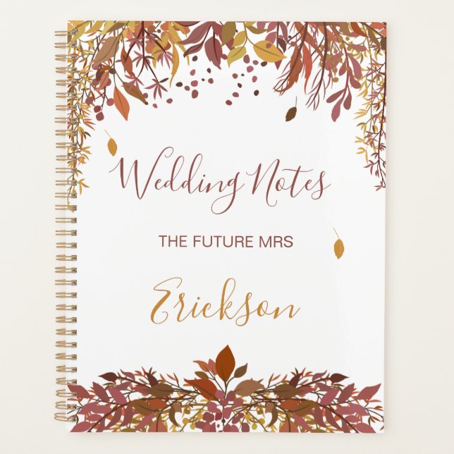 Mariage feuille de l'automne Waterccolor (Devant)